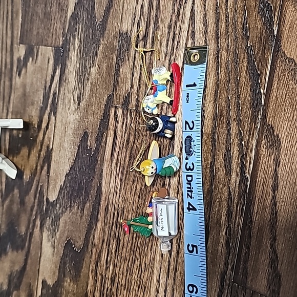 Wooden bundle Christmas ornaments Hallmark chair bird deer tiny rocking horse - Picture 15 of 16